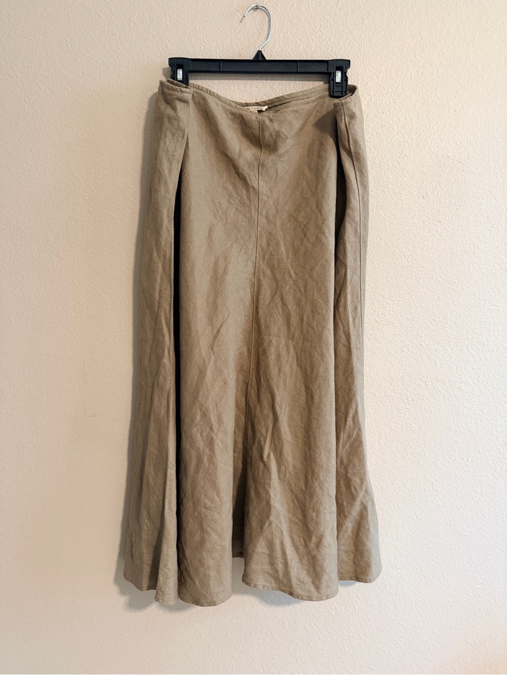 Eileen Fisher Linen Tan Midi Pull On Skirt
